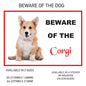 DS11-20 Funny Beware  Dog Vinyl Car Van Decal Printed Laminated Sticker Pet Animal Lover Various Designs Available