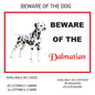 DS11-20 Funny Beware  Dog Vinyl Car Van Decal Printed Laminated Sticker Pet Animal Lover Various Designs Available