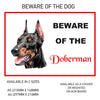 DS11-20 Funny Beware  Dog Vinyl Car Van Decal Printed Laminated Sticker Pet Animal Lover Various Designs Available