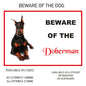DS11-20 Funny Beware  Dog Vinyl Car Van Decal Printed Laminated Sticker Pet Animal Lover Various Designs Available