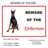 DS11-20 Funny Beware  Dog Vinyl Car Van Decal Printed Laminated Sticker Pet Animal Lover Various Designs Available