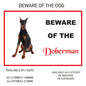 DS11-20 Funny Beware  Dog Vinyl Car Van Decal Printed Laminated Sticker Pet Animal Lover Various Designs Available