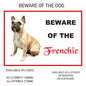 DS21-30 Funny Beware  Dog Vinyl Car Van Decal Printed Laminated Sticker Pet Animal Lover Various Designs Available