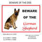 DS21-30 Funny Beware  Dog Vinyl Car Van Decal Printed Laminated Sticker Pet Animal Lover Various Designs Available