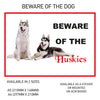 DS31-40 Funny Beware  Dog Vinyl Car Van Decal Printed Laminated Sticker Pet Animal Lover Various Designs Available