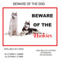 DS31-40 Funny Beware  Dog Vinyl Car Van Decal Printed Laminated Sticker Pet Animal Lover Various Designs Available
