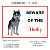 DS31-40 Funny Beware  Dog Vinyl Car Van Decal Printed Laminated Sticker Pet Animal Lover Various Designs Available