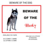 DS31-40 Funny Beware  Dog Vinyl Car Van Decal Printed Laminated Sticker Pet Animal Lover Various Designs Available