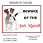 DS31-40 Funny Beware  Dog Vinyl Car Van Decal Printed Laminated Sticker Pet Animal Lover Various Designs Available