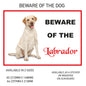 DS31-40 Funny Beware  Dog Vinyl Car Van Decal Printed Laminated Sticker Pet Animal Lover Various Designs Available