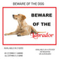DS31-40 Funny Beware  Dog Vinyl Car Van Decal Printed Laminated Sticker Pet Animal Lover Various Designs Available