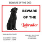 DS31-40 Funny Beware  Dog Vinyl Car Van Decal Printed Laminated Sticker Pet Animal Lover Various Designs Available