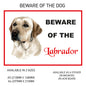 DS41-50 Funny Beware  Dog Vinyl Car Van Decal Printed Laminated Sticker Pet Animal Lover Various Designs Available