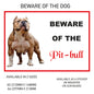 DS41-50 Funny Beware  Dog Vinyl Car Van Decal Printed Laminated Sticker Pet Animal Lover Various Designs Available