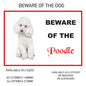 DS41-50 Funny Beware  Dog Vinyl Car Van Decal Printed Laminated Sticker Pet Animal Lover Various Designs Available