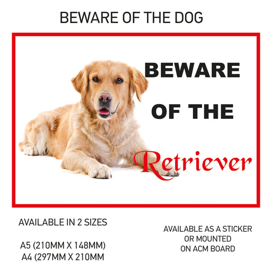 DS51-60 Funny Beware  Dog Vinyl Car Van Decal Printed Laminated Sticker Pet Animal Lover Various Designs Available
