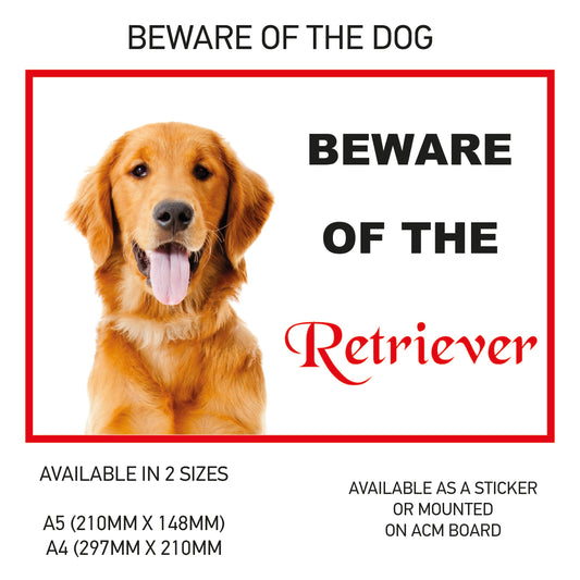 DS51-60 Funny Beware  Dog Vinyl Car Van Decal Printed Laminated Sticker Pet Animal Lover Various Designs Available