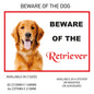 DS51-60 Funny Beware  Dog Vinyl Car Van Decal Printed Laminated Sticker Pet Animal Lover Various Designs Available