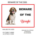 DS01-60 Funny Beware  Dog Vinyl Car Van Decal Printed Laminated Sticker Pet Animal Lover Various Designs Available