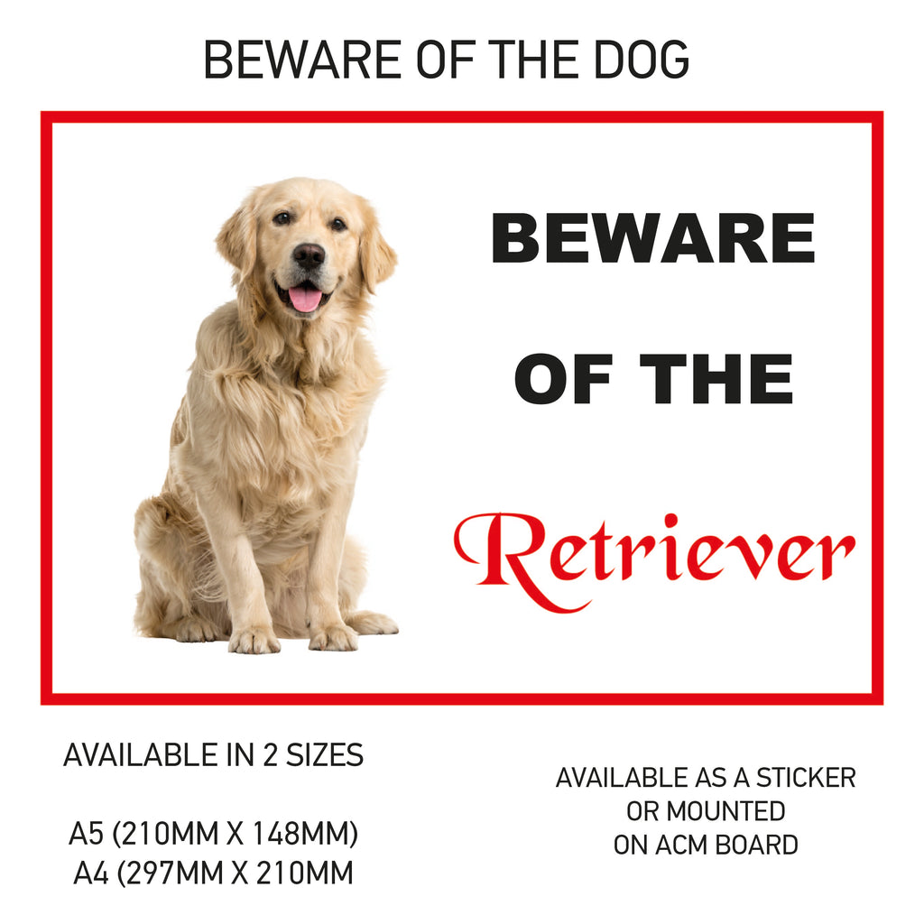 DS01-60 Funny Beware  Dog Vinyl Car Van Decal Printed Laminated Sticker Pet Animal Lover Various Designs Available