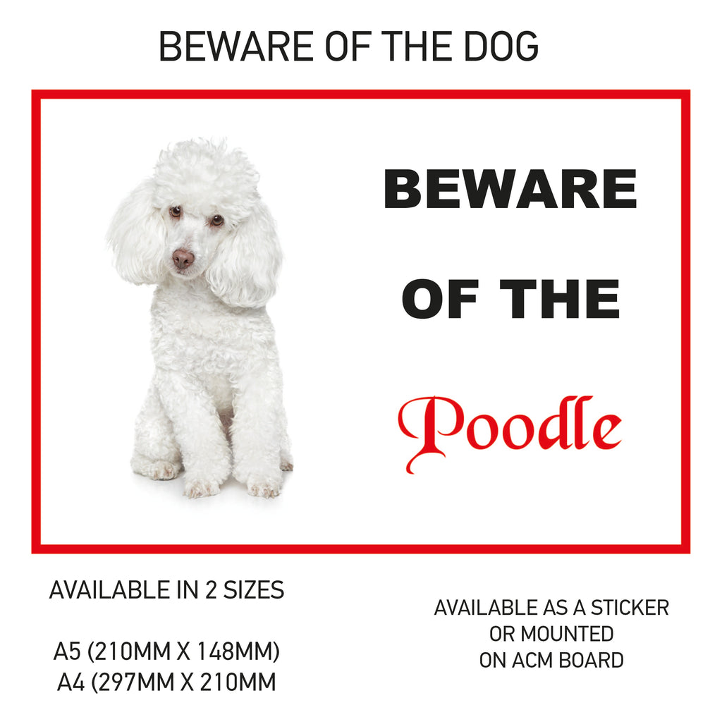 DS01-60 Funny Beware  Dog Vinyl Car Van Decal Printed Laminated Sticker Pet Animal Lover Various Designs Available