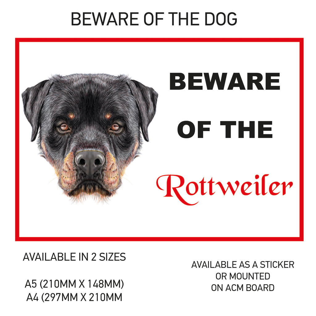 DS01-60 Funny Beware  Dog Vinyl Car Van Decal Printed Laminated Sticker Pet Animal Lover Various Designs Available