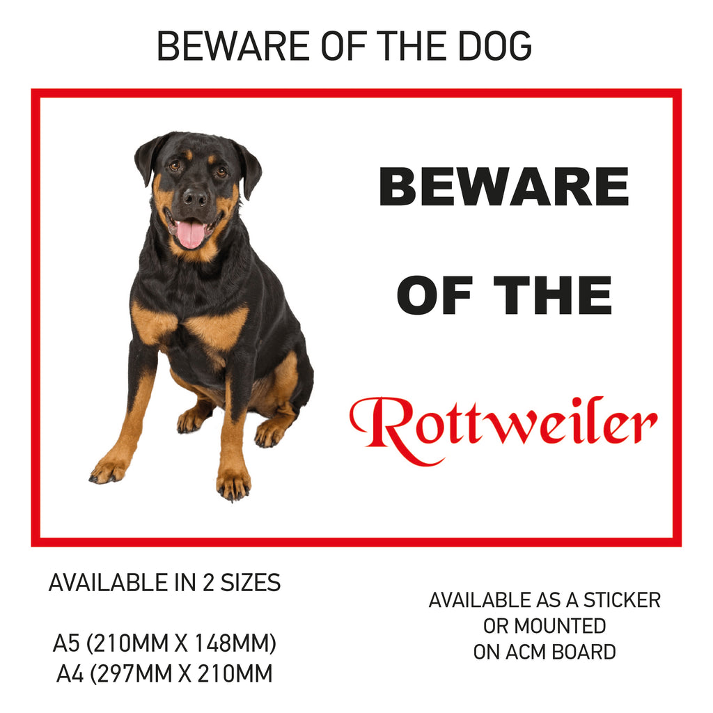 DS01-60 Funny Beware  Dog Vinyl Car Van Decal Printed Laminated Sticker Pet Animal Lover Various Designs Available