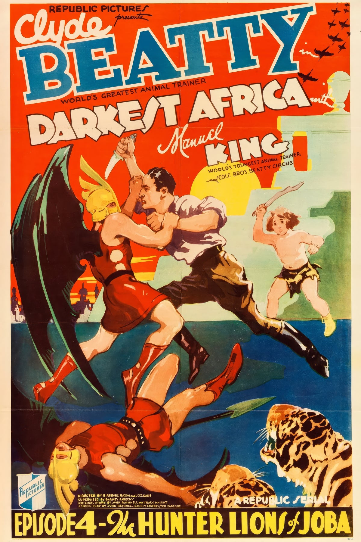 (1936) Darkest Africa Film/Movie Premium Waterproof & Tear Resistant Posters