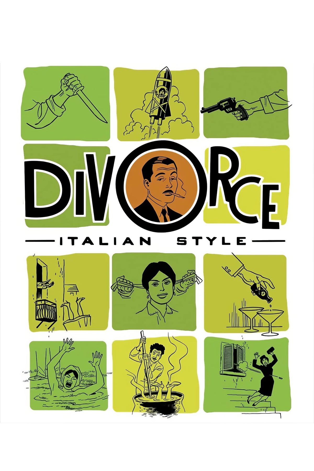 Divorce Italian Style (1961) Film/Movie Premium Waterproof & Tear Resistant Posters