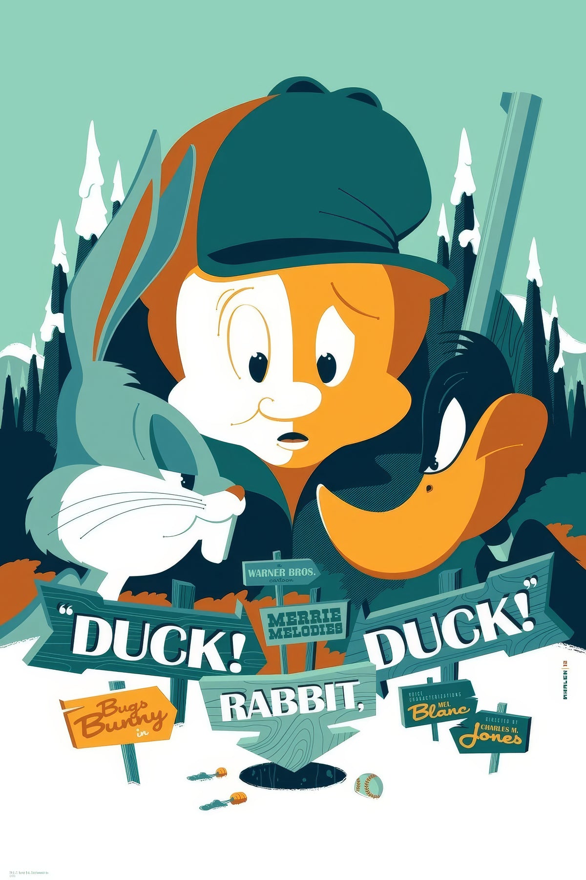 Duck! Rabbit, Duck! (1953) Film/Movie Premium Waterproof & Tear Resistant Posters