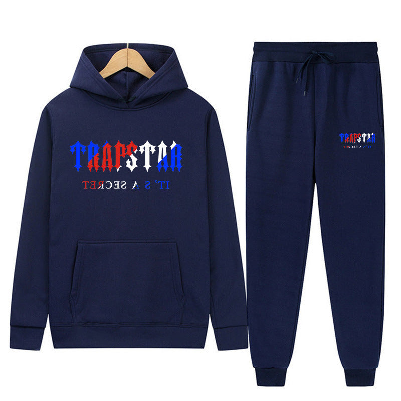 Graphic Print Hoodie and Pants Set Men Women Loose Tracksuit