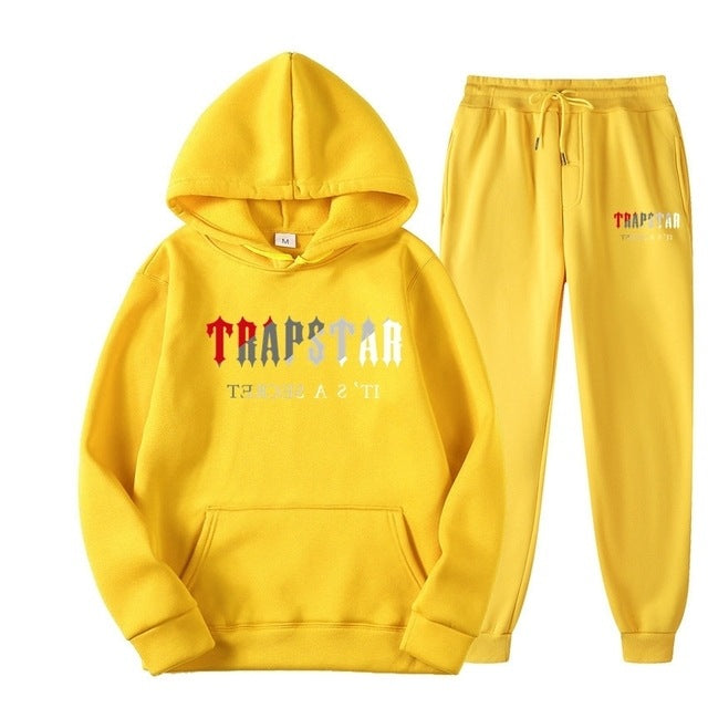 Men's Oversized Letter Print Hoodie and Sweatpants Two-Piece Set