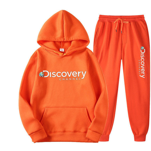 Men's Casual Hooded Sweatshirt Jogger Pants Set