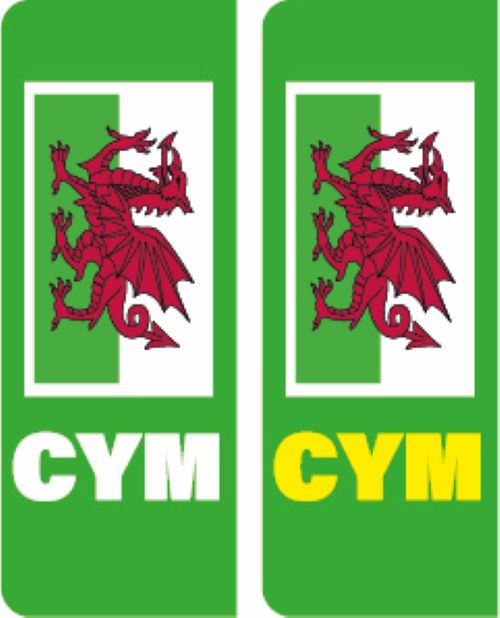 Car number plate stickers Green EV Various Styles Available EVPLATE01-12