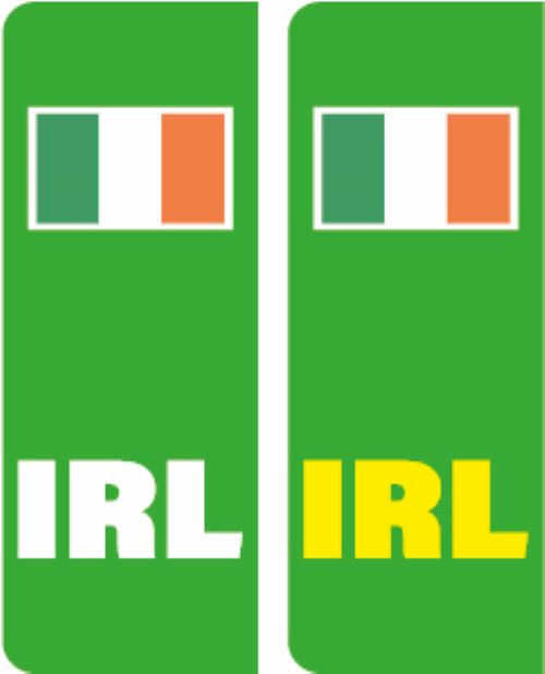 Car number plate stickers Green EV Various Styles Available EVPLATE01-12