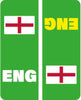 EVPLATE01-12 UK Green EV Number Plate Sticker GB Union Jack Flag Car Van Truck