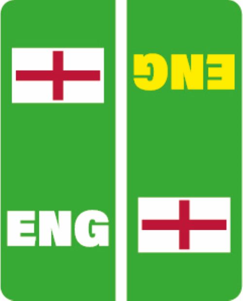 EVPLATE01-12 UK Green EV Number Plate Sticker GB Union Jack Flag Car Van Truck