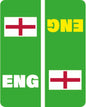 EVPLATE01-12 UK Green EV Number Plate Sticker GB Union Jack Flag Car Van Truck