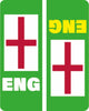 EVPLATE01-12 UK Green EV Number Plate Sticker GB Union Jack Flag Car Van Truck
