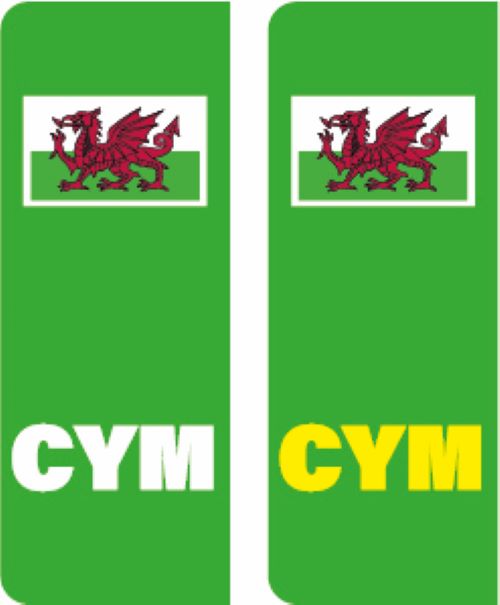 Car number plate stickers Green EV Various Styles Available EVPLATE01-12