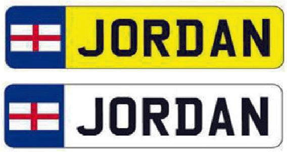 RIDE01 Kids Personalised Number Plates Front And Back