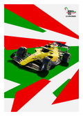 F1P43 Formula1 Cars Poster Printed | Premium Waterproof & Tear Resistant Full Colour Poster