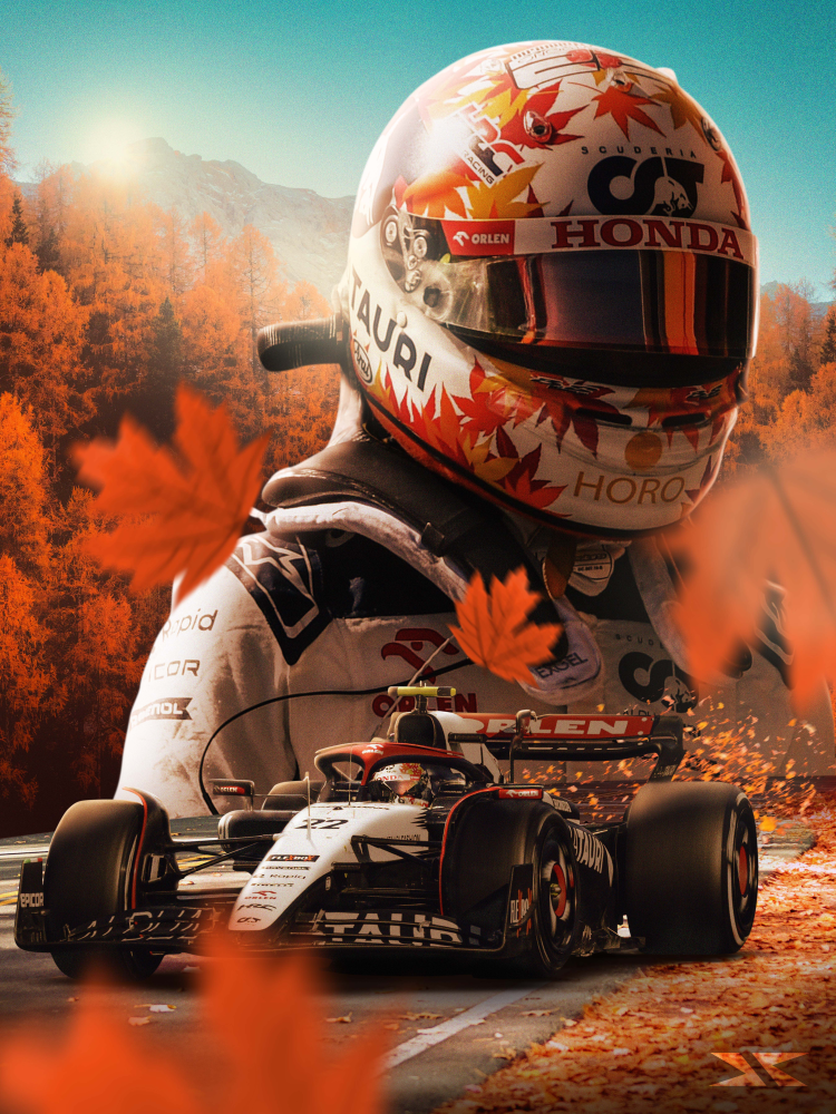 F144 Yuki Tsunoda Formula 1 Printed | Premium Waterproof & Tear Resistant Full Colour Posters