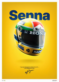F146 Ayrton Senna Helmet Poster Formula 1 Printed | Premium Waterproof & Tear Resistant Full Colour Posters