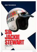 F148 Jackie Stewart Helmet Poster Formula 1 Printed | Premium Waterproof & Tear Resistant Full Colour Posters