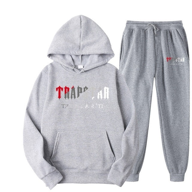 Men's Oversized Letter Print Hoodie and Sweatpants Two-Piece Set