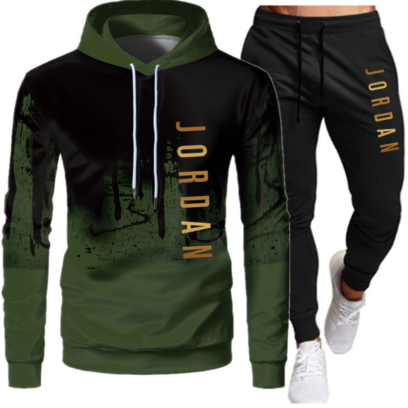 Men's 2-Piece Lightweight Hooded Sweatshirt and Jogger Set