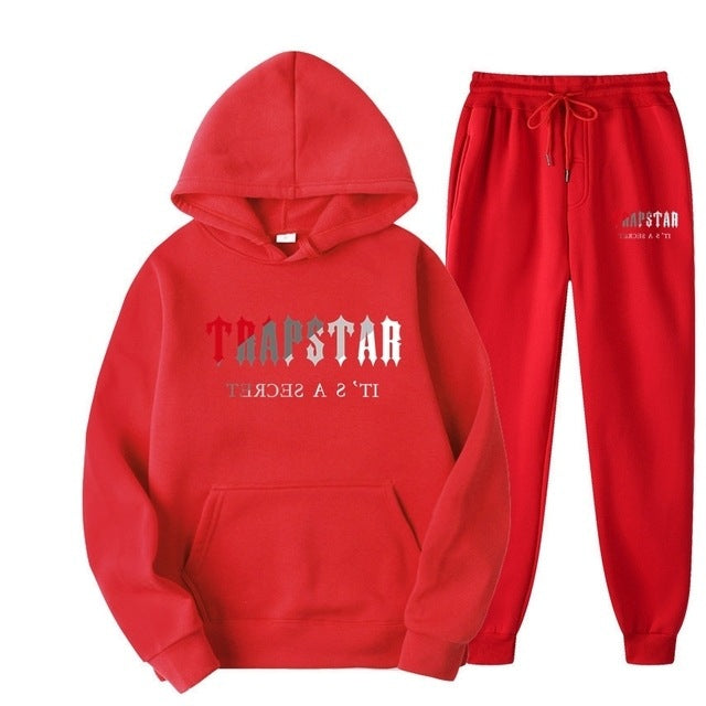 Men's Oversized Letter Print Hoodie and Sweatpants Two-Piece Set