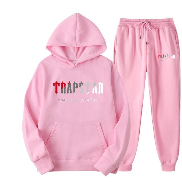 Men's Oversized Letter Print Hoodie and Sweatpants Two-Piece Set