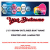 FCBN04 1000mm Outlined boat watercraft names Two Colour